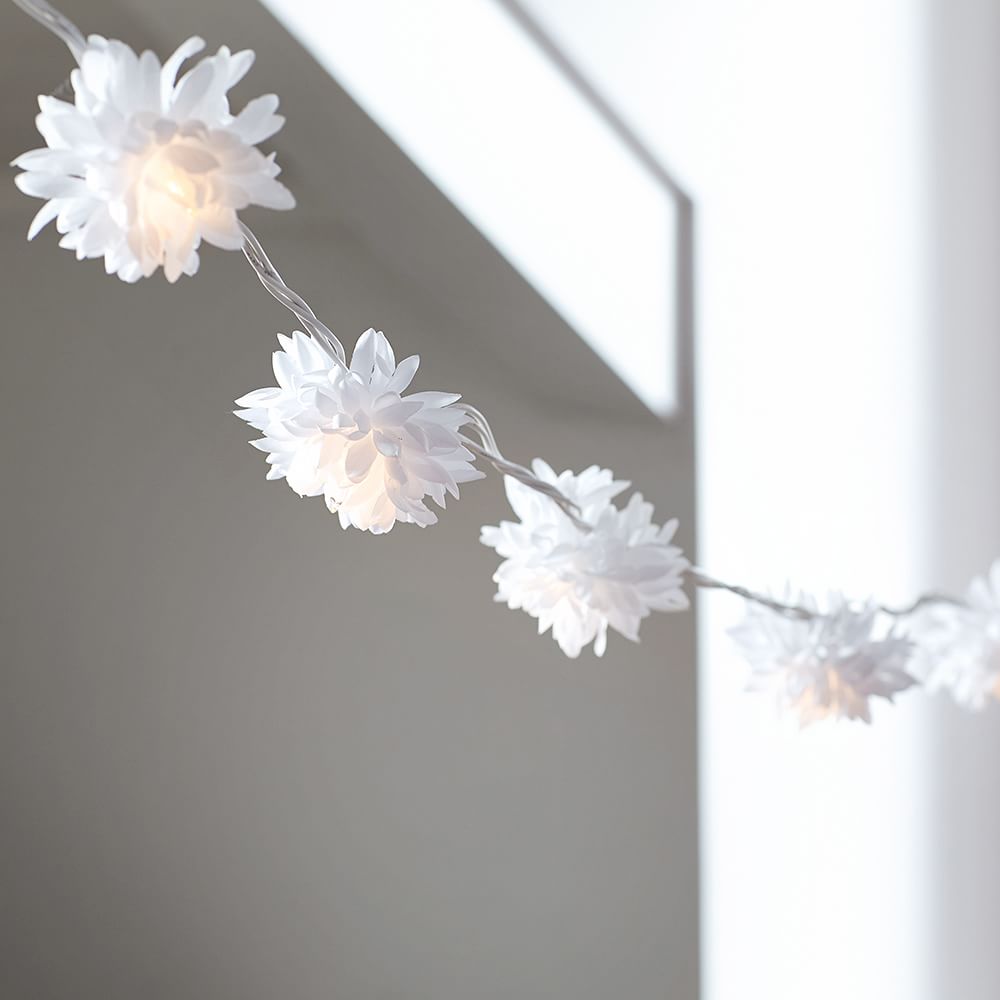 Chrysanthemum String Lights For Bedroom | Pottery Barn Teen