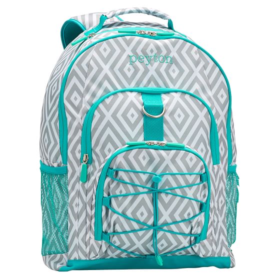 Gear-Up Preppy Diamond Backpack, Gray | PBteen