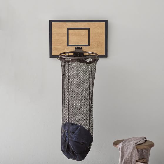 Basketball Hoop Over The Door Laundry Hamper Pottery