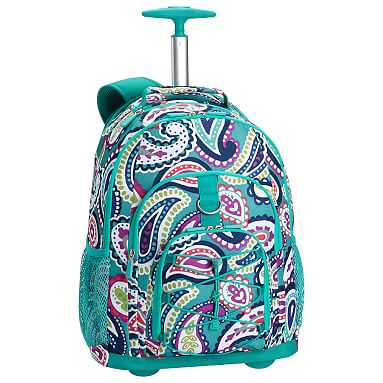 Paisley Rolling Backpack For Teens | Pottery Barn Teen