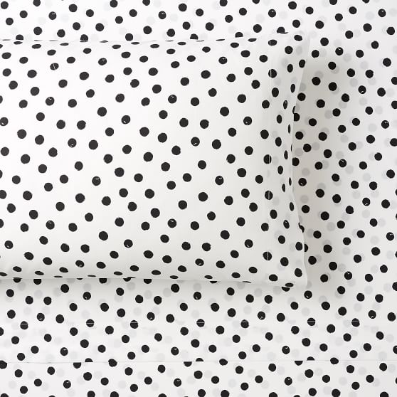 Bedding Pottery Barn Teen Black White Circles Pillowcase Dzn