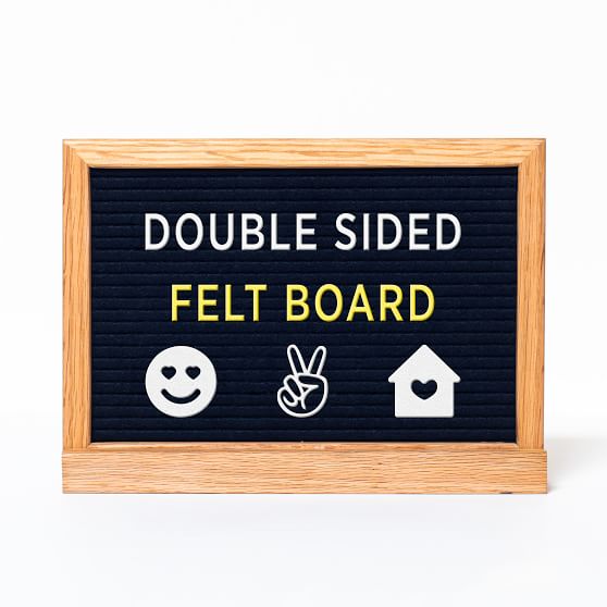 Premium Gray Felt Letter Board With 680 White Gold Letters 10 X 10 Inch Message Board With Natural Oak Wood Frame Mount Hook Retractable Back Stand By Wishlist Things Changeable Letter Boards