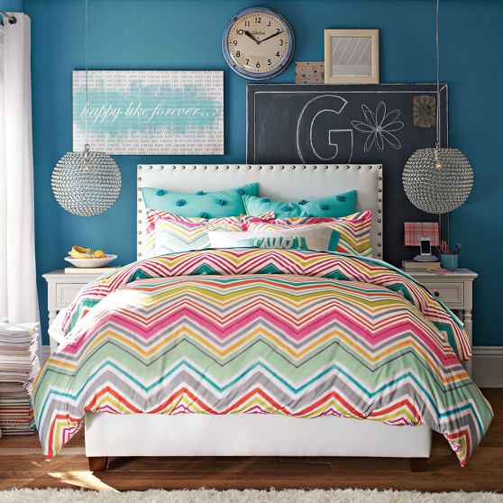 Zig N Zag Girls Duvet Cover Sale Pottery Barn Teen