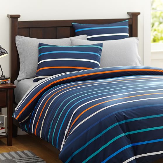 Newport Stripe Boy S Duvet Cover Sham Pottery Barn Teen