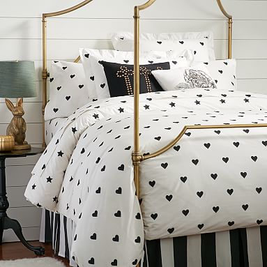 The Emily Meritt Heart And Star Girls Duvet Cover Pottery Barn