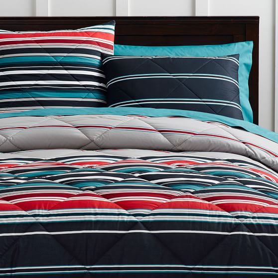 Newport Stripe Comforter Sham Pottery Barn Teen