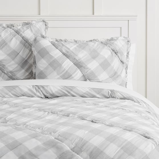 Gingham Ruffle Girls Quilt Sale Pottery Barn Teen