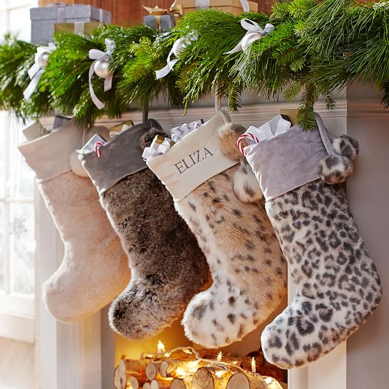 Faux Fur Christmas Stockings Pottery Barn Teen