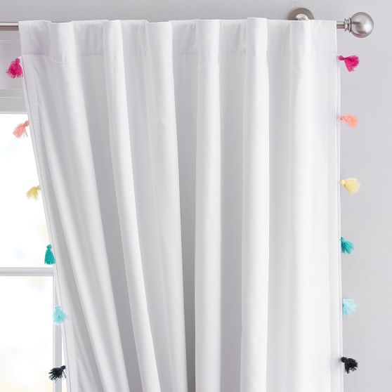 Tassel Blackout Curtain Teen Curtains Pottery Barn Teen