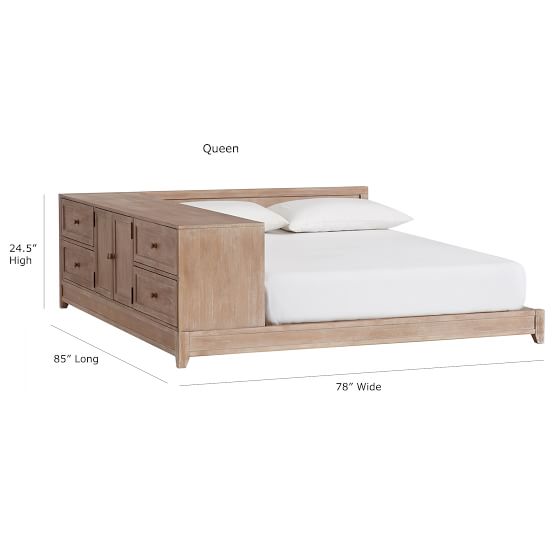 Ultimate Platform Bed Drawer Cabinet Set Teen Bedroom Set