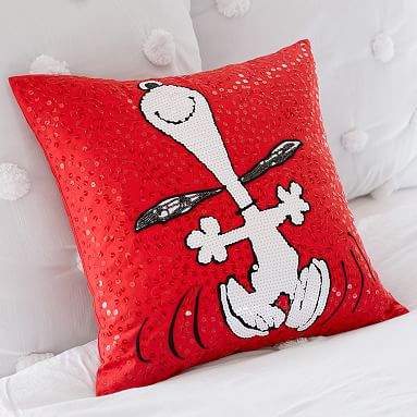 Christmas Pillow Made Usa Snoopy Pillow Peanuts Pillow Charlie Brown Pillow